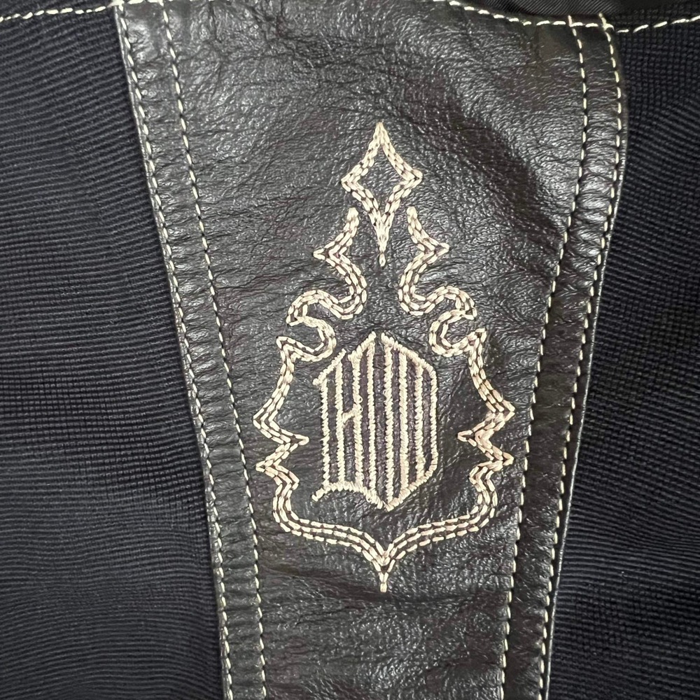 Harley Davidson Corset Vest Womens M Leather Lace Up Embroidered Biker Halter - Picture 6 of 9